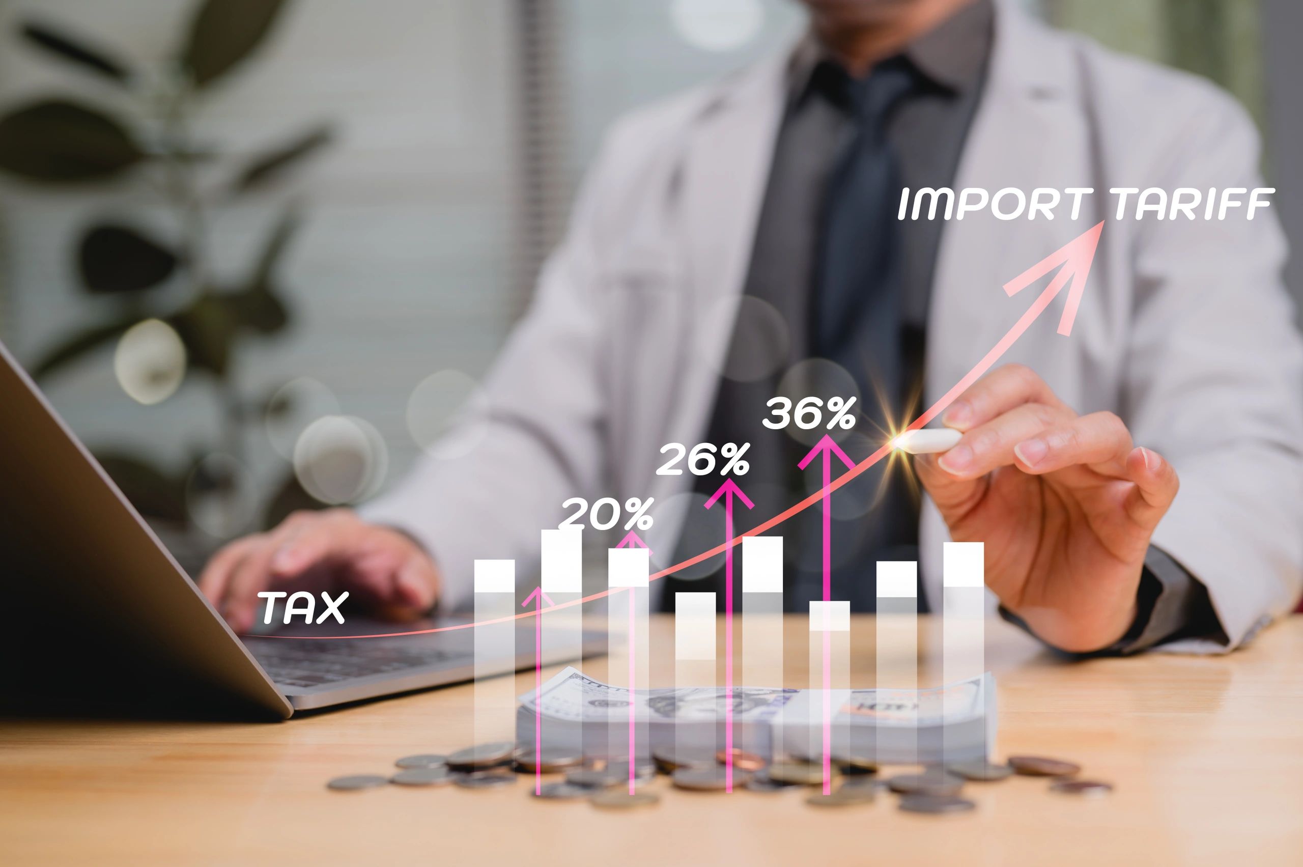 Professional reviewing financial analysis on laptop