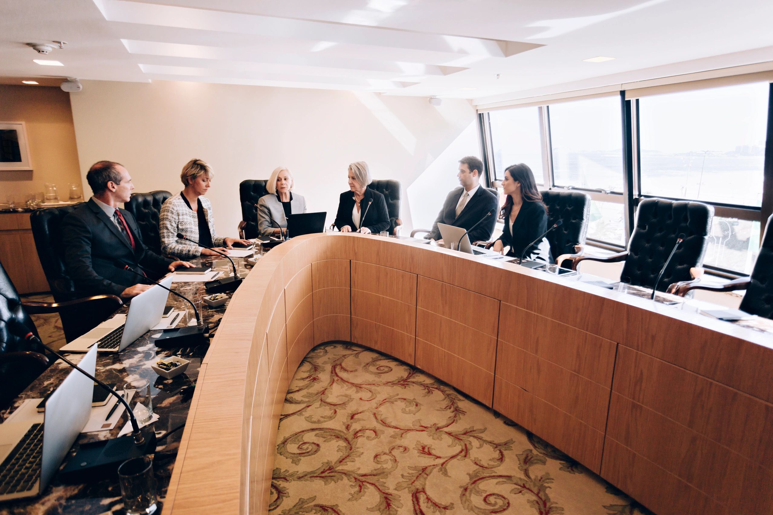 Boardroom meeting portrait